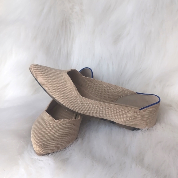 Rothy's The Point Flats In Ecru Beige Size 7.5 - Picture 2 of 16